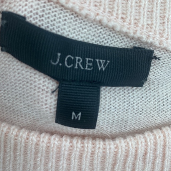 NWT J. Crew Orange Wool Blend crew Neck seamed around 3/4 Sleeve Sweater med - Picture 7 of 10